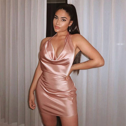 Mini robe satin