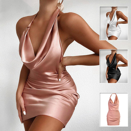 Mini robe satin