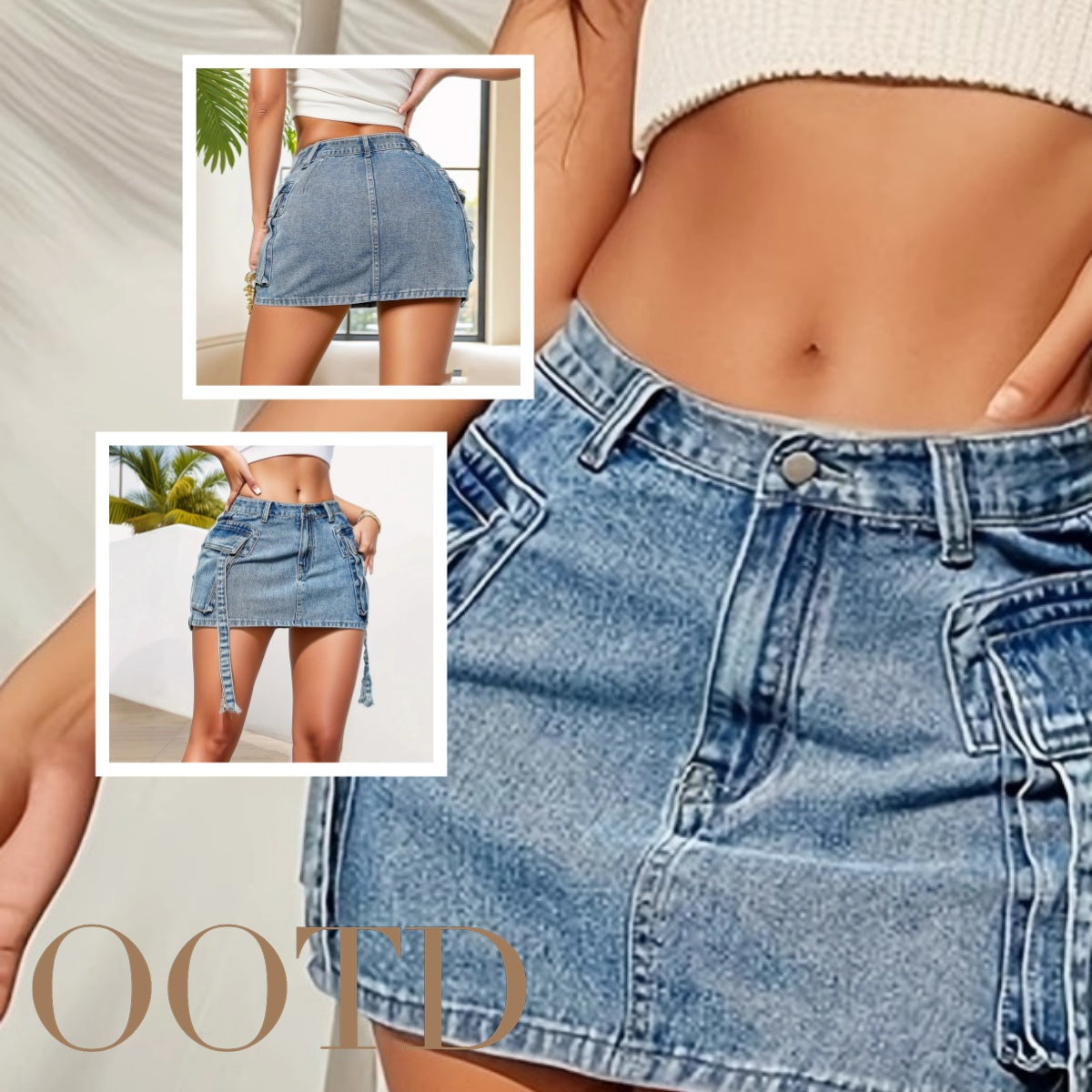 Mini jupe en jean
