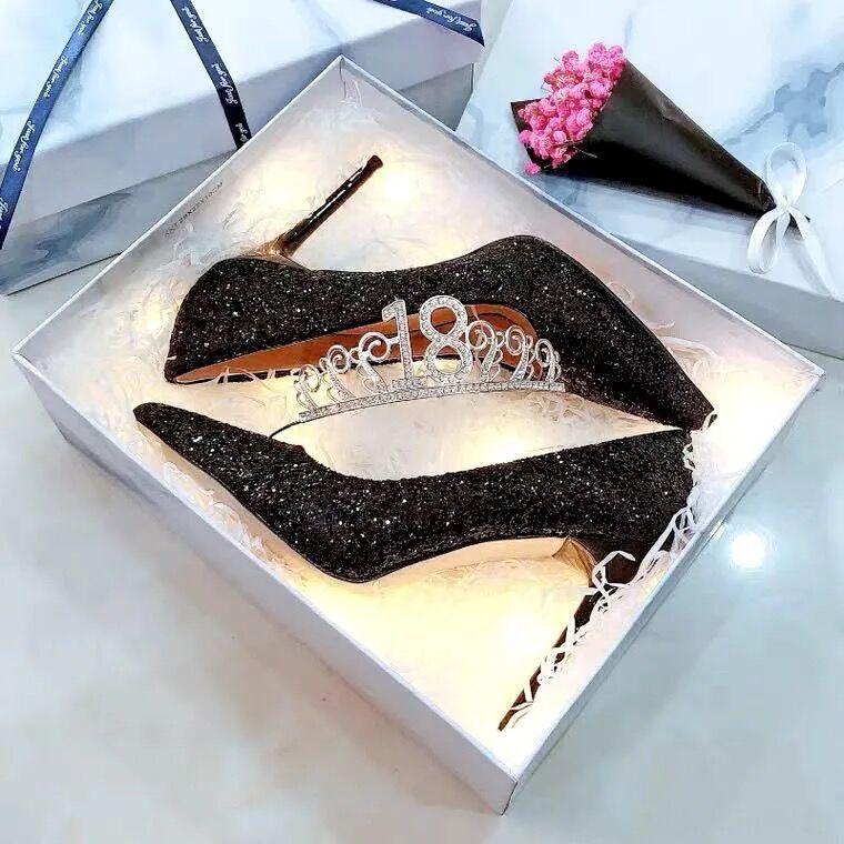 Chaussures de mariage en cristal